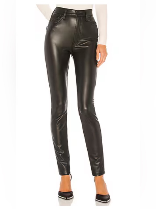 Mother The Super Swooner Faux Shown Size 27 Faux Leather Pants